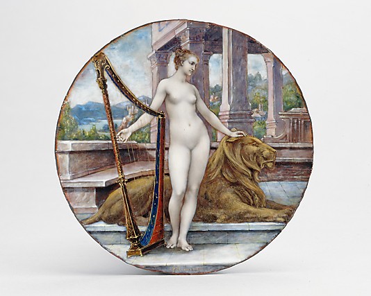 Large Enamel Mirror